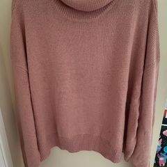 H&M Light Pink Polo-Neck Knitted Jumper