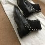 Balenciaga black leather ladies ankle boots with studs Image 2