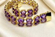 Amethyst Double Row Bracelet