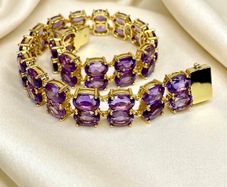 Amethyst Double Row Bracelet