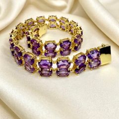 Amethyst Double Row Bracelet