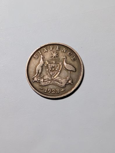 Silver 6D Australia 1923