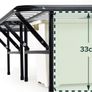 King Size Bed frame - 5ft (150 x 200 cm) - 14'' Height - Folding Bed with Storage Space Underneath - Great for Guest - Zero Assembly - Black Image 3