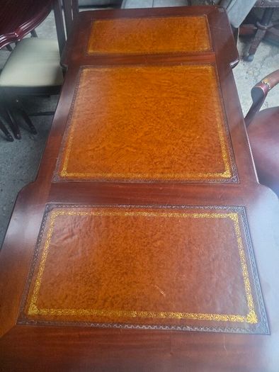 mahogany partners desk+captains chair