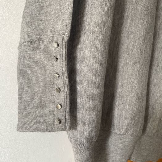 Gallery grey button cuff jumper size 12 to 14 New