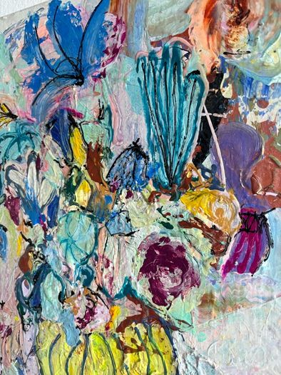 Original Painting Irish Abstract Floral Original Floral Painting Original Art contemporary Irish art