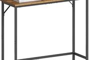 Console Table, Slim Console Tables for Hallway, Compact Sofa Table with Adjustable Feet, for Small Spaces Living Room, Bedroom, Entryway, Hall, Rustic Brown