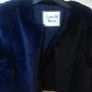 Navy Faux fur bolero jacket. Image 2