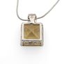 Vintage Citrine Sterling Silver Necklace Image 4