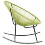 Outdoor Rocking Moon Chair Poly Rattan Green Image 2