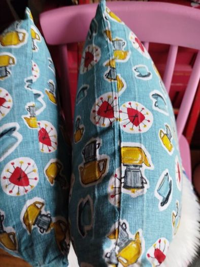 2 X Vintage hand made cushions