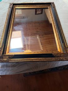 Large ornate antique mirror 28x38
