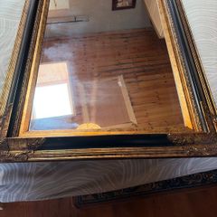 Large ornate antique mirror 28x38