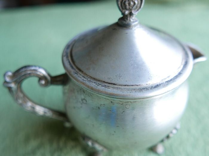 Vintage  Silver Plated Mustard Condiment Pot