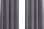 NEW SALE | Grey Blackout Curtains - Super Soft Curtains for Bedroom Eyelet Curtains 46 x 54-inch Drop Noise Reduce Curtains for Living Room/Home Office
