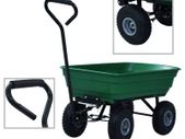 Garden Tipping Hand Cart 300 kg 75L Green