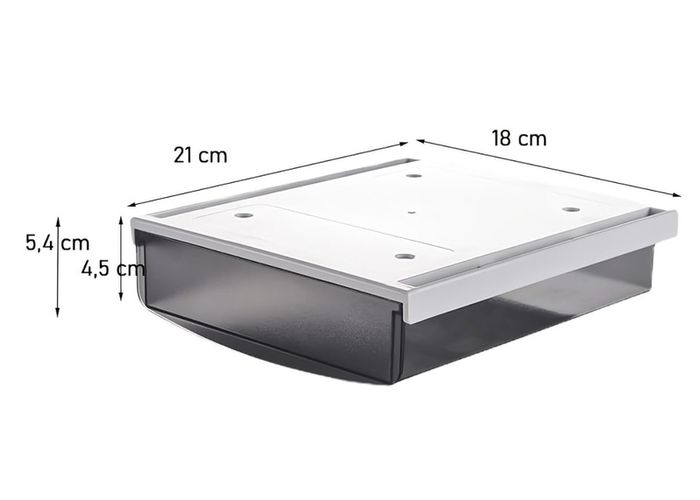 Brand New TUKA 2x 1.7L Under Desk Drawers 21x18x5.4cm, Self-Adhesive Drawers,