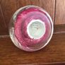 Pink and clear pointed glass paperweight Image 3