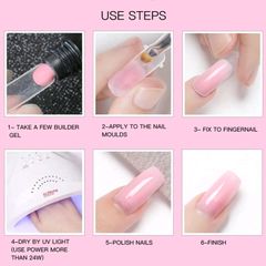 NEW Milky white Poly Gel and extension nail tips