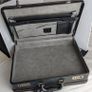 Leather Briefcase Attache Case Vintage Black  Laptop Documents Image 4