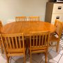Pine table and 6 chairs Image 5