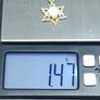Vintage 9ct Gold Opal Star Pendant  1930s/1940s Style  1.47g Image 4