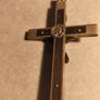 German Crucifix Skull Crossbones Metal Golgotha Crucifix vintage Image 3