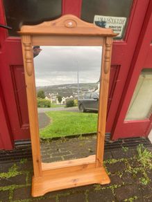 Pine wall mirror