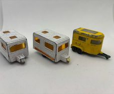 Vintage Matchbox Trailers Camper and Pony lot 5