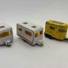 Vintage Matchbox Trailers Camper and Pony lot 5