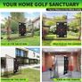 Golf Net, 10x7ft Practice Net with Chipping Nets, Gifts for Golfer Golf Hitting Aid Nets for Backyard Training with Chipping Nets, Foldable Mat, Silk Target, 8 Tees, 6 Balls, Carry Bag Image 4