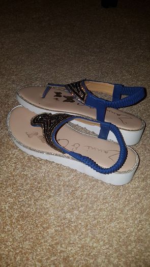 Zanni & Co Royal Blue/Navy Bling Sandals