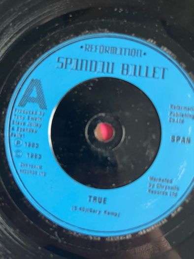 Spandau Ballet. True picture sleeve vinyl record single in vg+ condition
