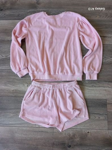 Leigh Tucker Girls Pink Towelling 2 Piece
