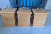Tea,coffee,sugar storage containers