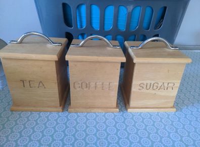 Tea,coffee,sugar storage containers