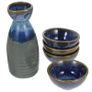 Sake Set 1 Pot & 2 Cups Japanese Ceramic Hand-Painted Traditional Image 2