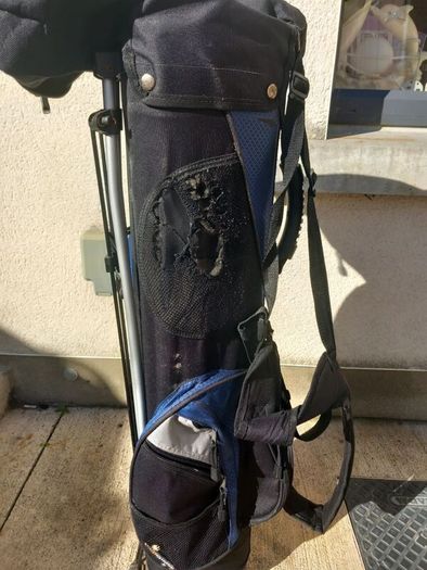 A selection of golf bags