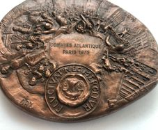 Rare 1975 The Congres Atlantique Copper Medal