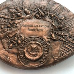 Rare 1975 The Congres Atlantique Copper Medal