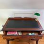Beautiful Writing Desk and Green Chesterfield Captains Chair Image 3