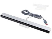 Remote Wired Infrared Ray Sensor Bar for Nintendo Wii + Wii U Console & Stand