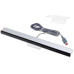 Remote Wired Infrared Ray Sensor Bar for Nintendo Wii + Wii U Console & Stand