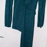 Elegant Emerald Green Twist Front Maxi Dress Size L Image 2