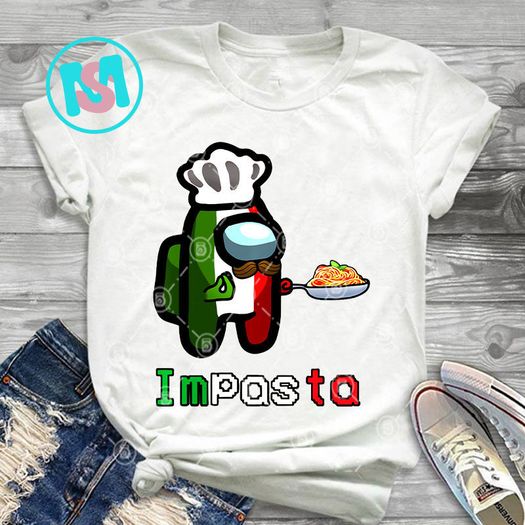 Impostor Pasta Impasta Among With Us Italia t-shirt for adults and kids