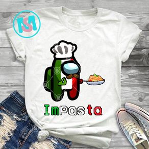 Impostor Pasta Impasta Among With Us Italia t-shirt for adults and kids