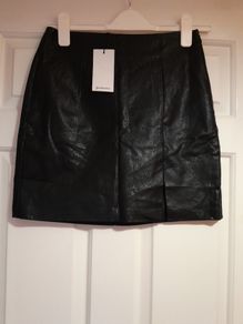 Stradivarius faux leather mini skirt