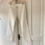 BNWT French Connection White Bootcut Jeans with Back Pocket Stitch Detail Image 2