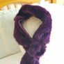 Deep Purple Fur Scarf Image 3