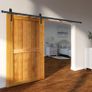 Sliding door kit  Barn Door Hardware Kit Barn Door Kit 10 FT Carbon Steel for Double Doors Image 7